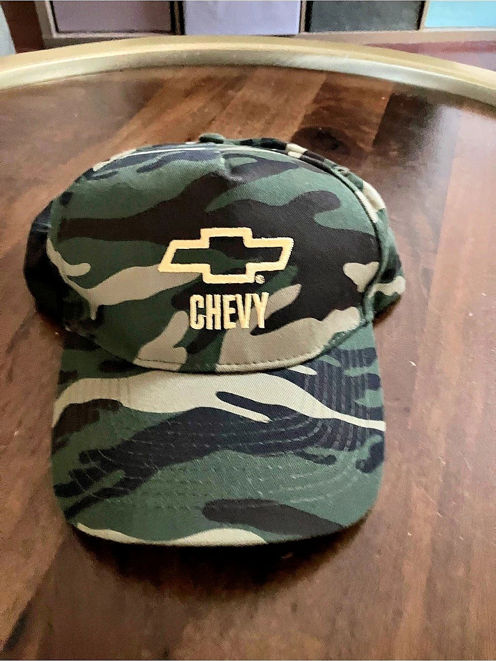 Vintage 90s Nissin Chevy Camo Adjustable Cap Hat